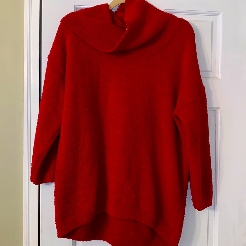Max Studio 1X Red Turtleneck Sweater